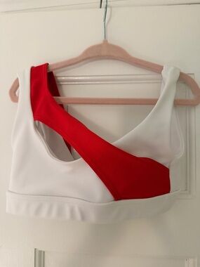 Five White & Red Dance Top